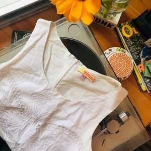 Simple white shift dress